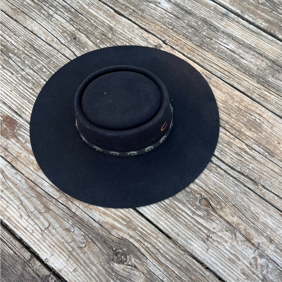 Charlie One Horse Black Hat with Silver Embellishments High Desert - Picture 8 of 11